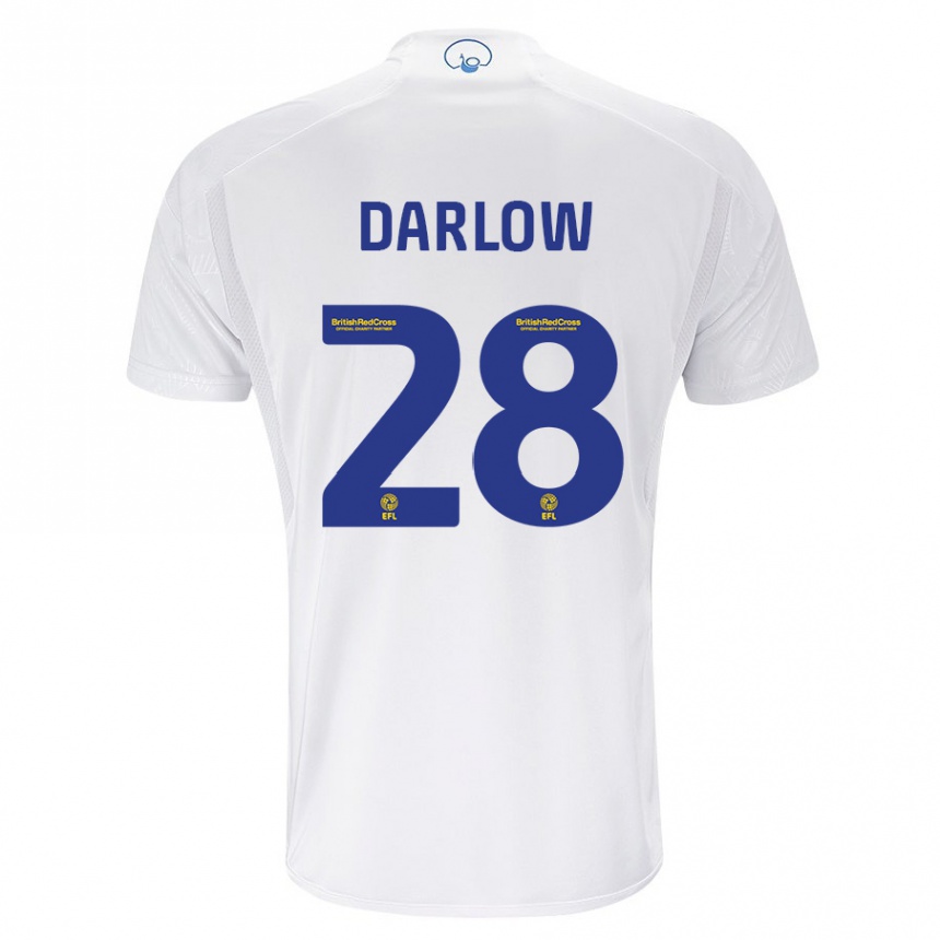 Vaikiškas Karl Darlow #28 Baltas Namų Marškinėliai 2023/24 T-Shirt