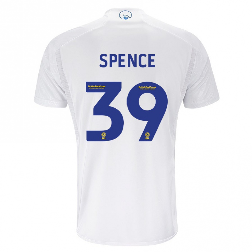Vaikiškas Djed Spence #39 Baltas Namų Marškinėliai 2023/24 T-Shirt