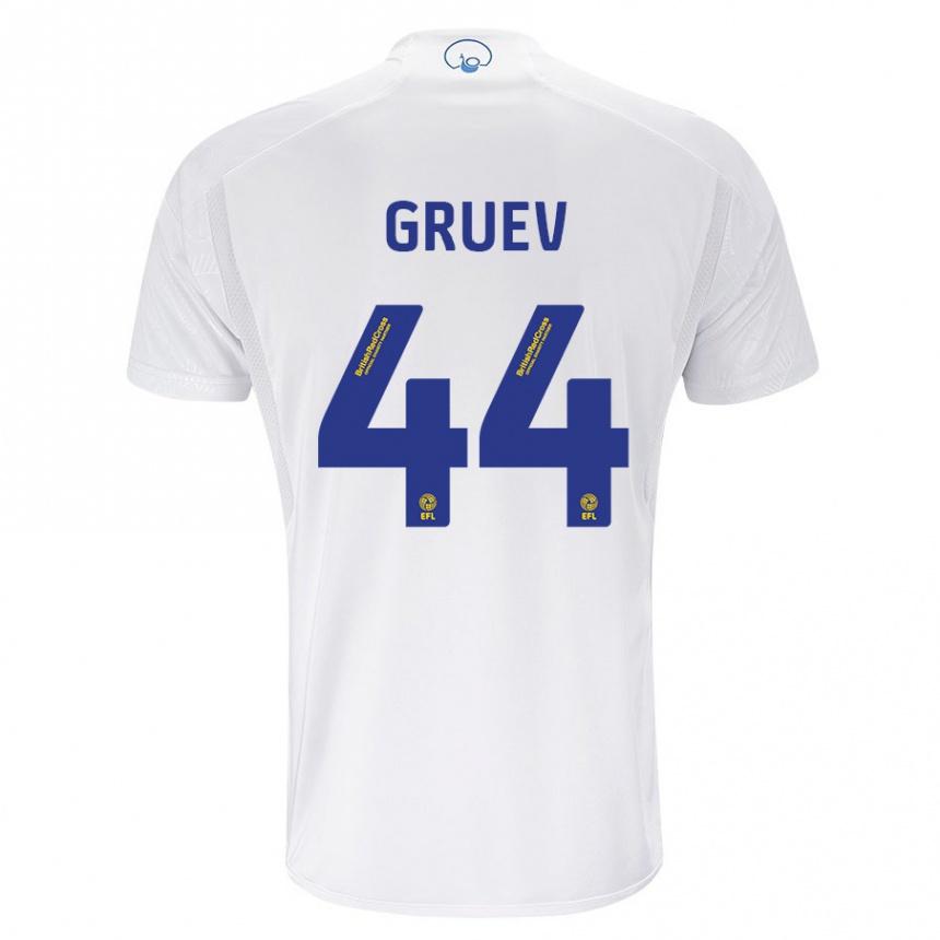 Vaikiškas Ilia Gruev #44 Baltas Namų Marškinėliai 2023/24 T-Shirt