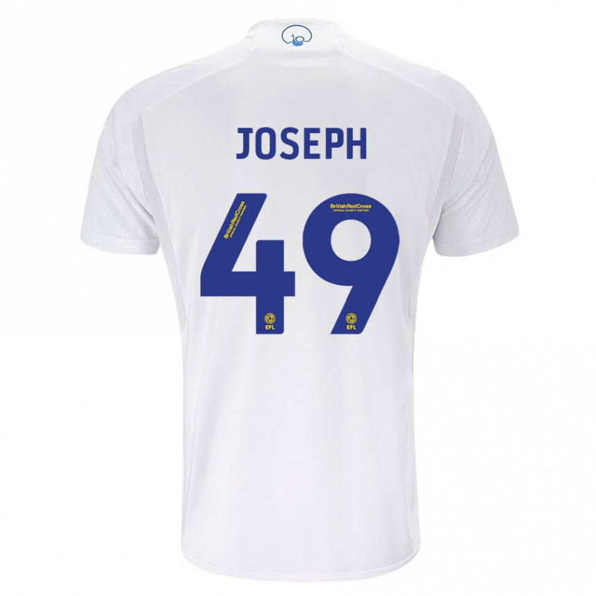 Vaikiškas Mateo Joseph #49 Baltas Namų Marškinėliai 2023/24 T-Shirt