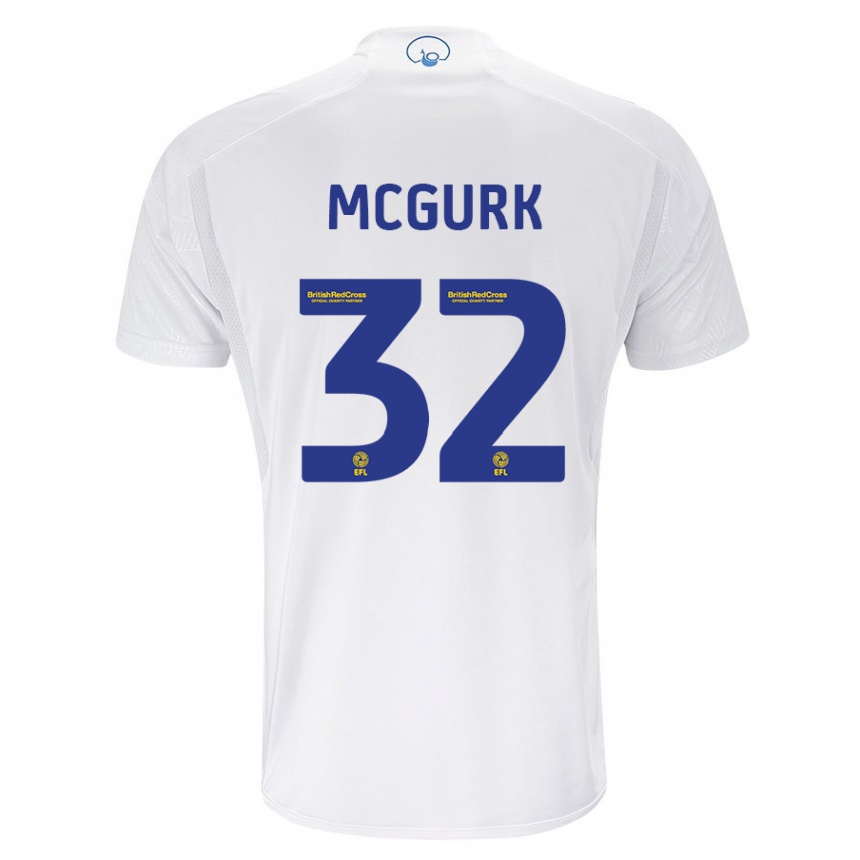 Vaikiškas Sean Mcgurk #32 Baltas Namų Marškinėliai 2023/24 T-Shirt