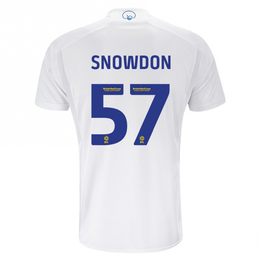 Vaikiškas Joe Snowdon #57 Baltas Namų Marškinėliai 2023/24 T-Shirt