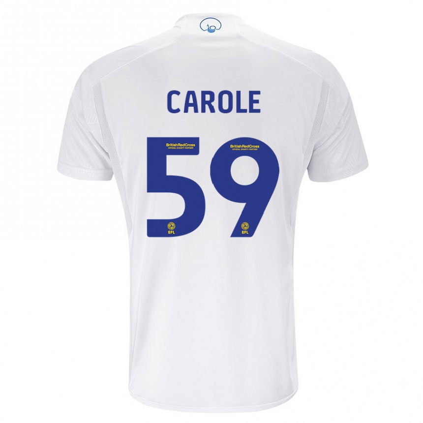 Vaikiškas Keenan Carole #59 Baltas Namų Marškinėliai 2023/24 T-Shirt