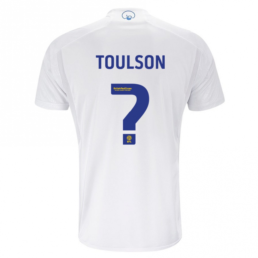 Vaikiškas Daniel Toulson #0 Baltas Namų Marškinėliai 2023/24 T-Shirt