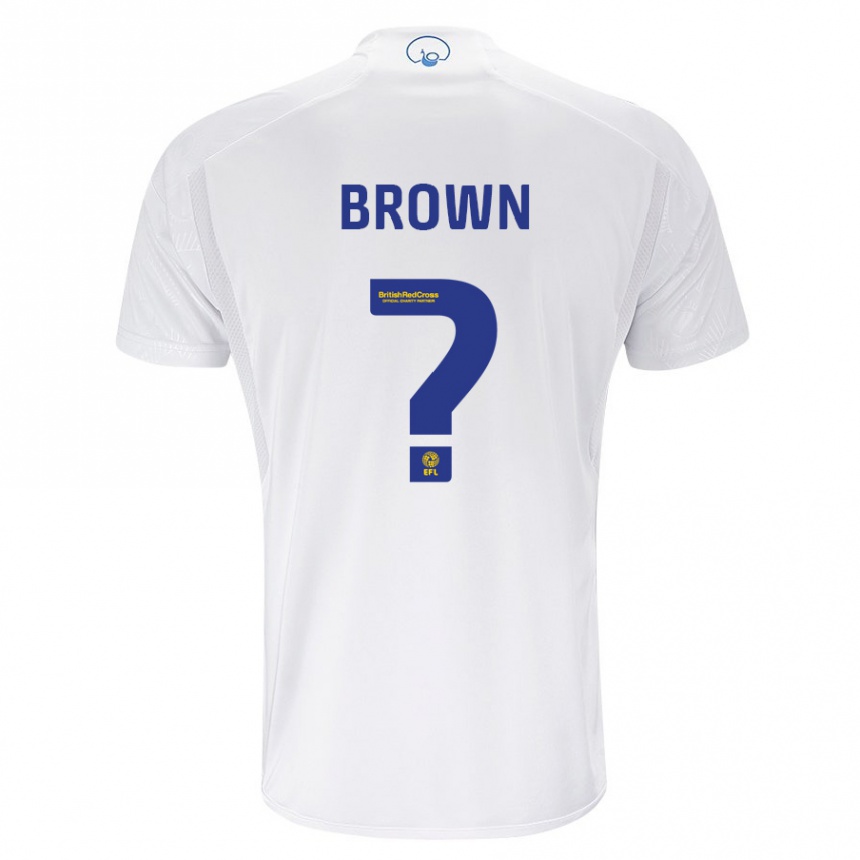 Vaikiškas Heaton Brown #0 Baltas Namų Marškinėliai 2023/24 T-Shirt