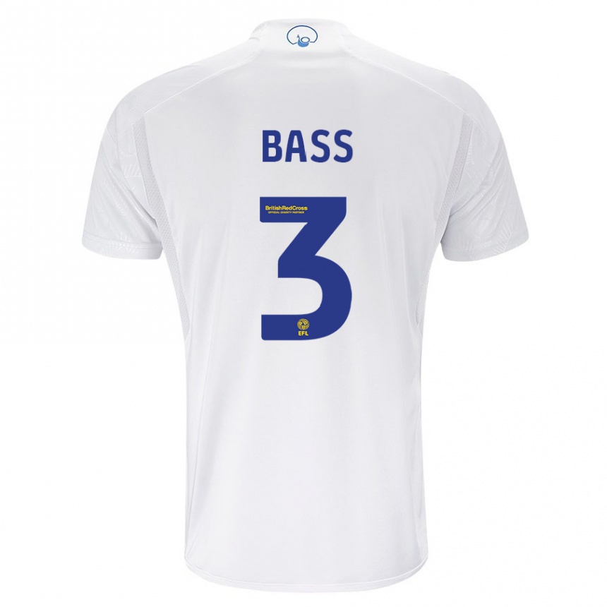 Vaikiškas Rebekah Bass #3 Baltas Namų Marškinėliai 2023/24 T-Shirt