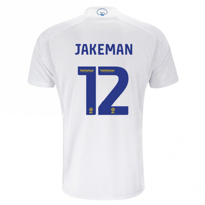 Vaikiškas Harriet Jakeman #12 Baltas Namų Marškinėliai 2023/24 T-Shirt