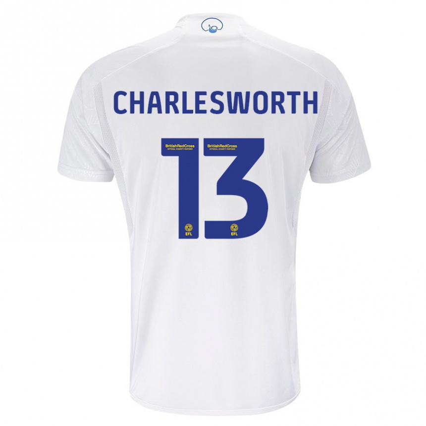 Vaikiškas Millie Robshaw-Charlesworth #13 Baltas Namų Marškinėliai 2023/24 T-Shirt