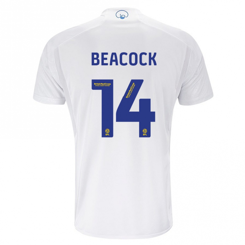 Vaikiškas Molly Beacock #14 Baltas Namų Marškinėliai 2023/24 T-Shirt