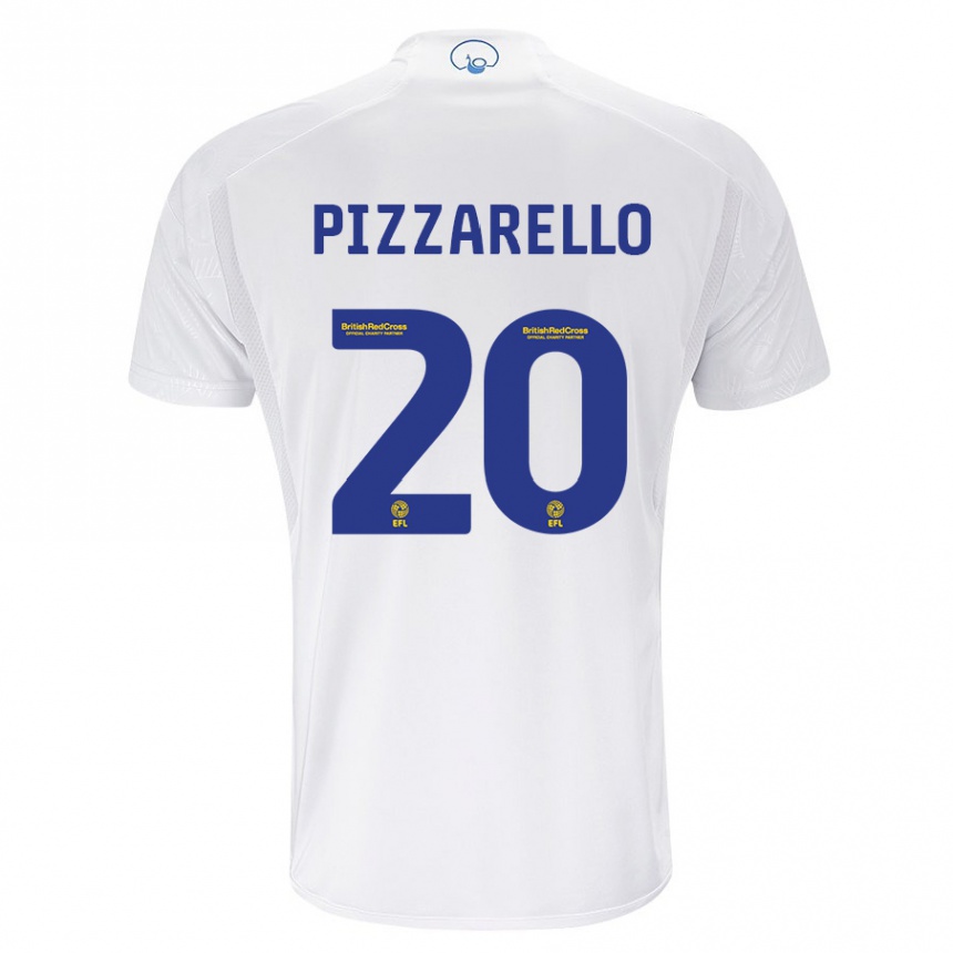 Vaikiškas Charlyann Pizzarello #20 Baltas Namų Marškinėliai 2023/24 T-Shirt