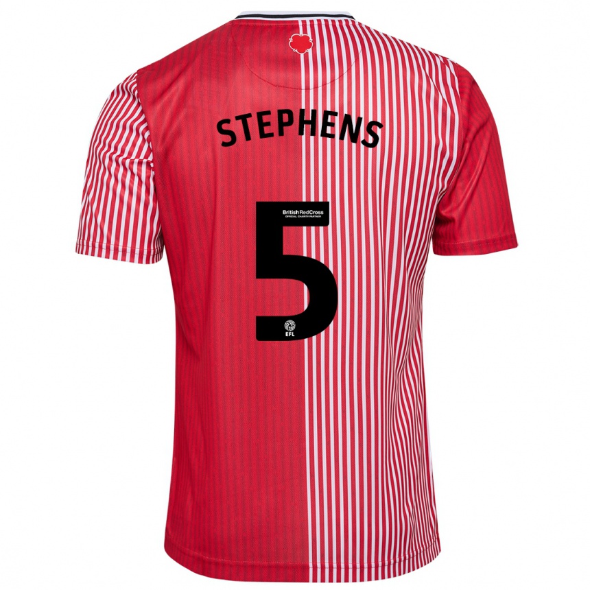 Vaikiškas Jack Stephens #5 Raudona Namų Marškinėliai 2023/24 T-Shirt