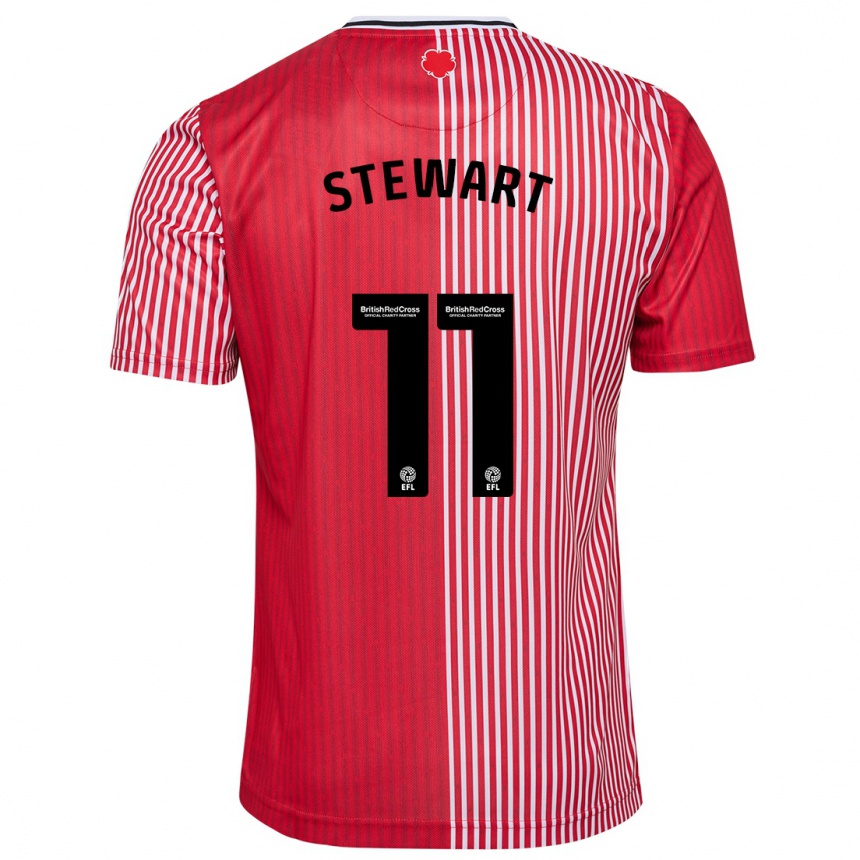 Vaikiškas Ross Stewart #11 Raudona Namų Marškinėliai 2023/24 T-Shirt