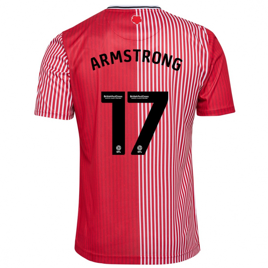 Vaikiškas Stuart Armstrong #17 Raudona Namų Marškinėliai 2023/24 T-Shirt