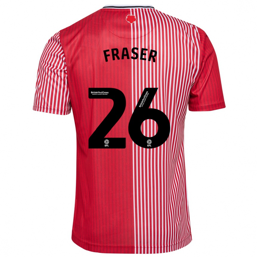 Vaikiškas Ryan Fraser #26 Raudona Namų Marškinėliai 2023/24 T-Shirt