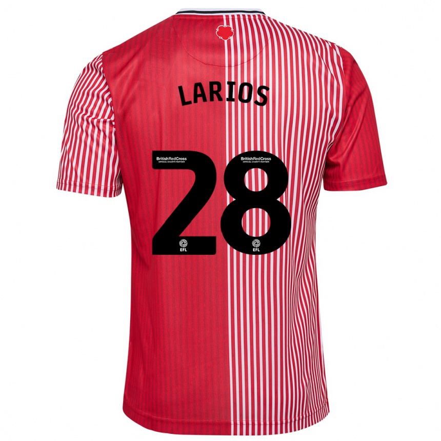 Vaikiškas Juan Larios #28 Raudona Namų Marškinėliai 2023/24 T-Shirt