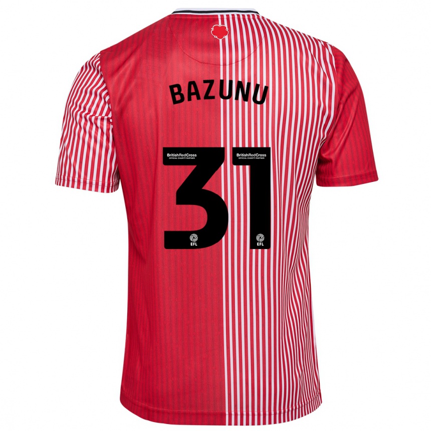 Vaikiškas Gavin Bazunu #31 Raudona Namų Marškinėliai 2023/24 T-Shirt