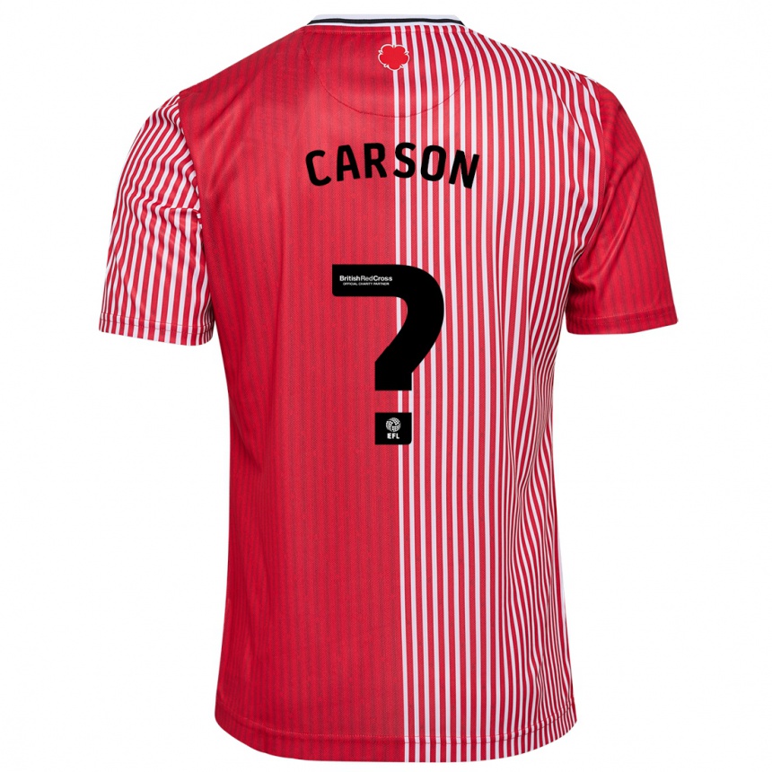 Vaikiškas Matty Carson #0 Raudona Namų Marškinėliai 2023/24 T-Shirt