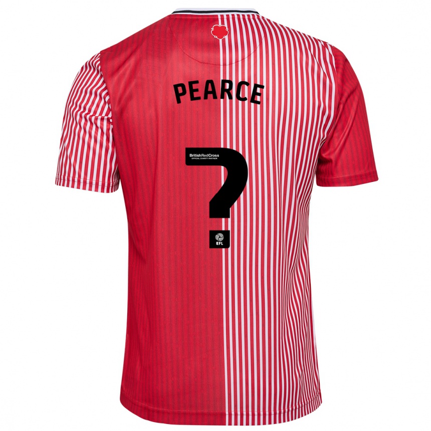 Vaikiškas Luke Pearce #0 Raudona Namų Marškinėliai 2023/24 T-Shirt