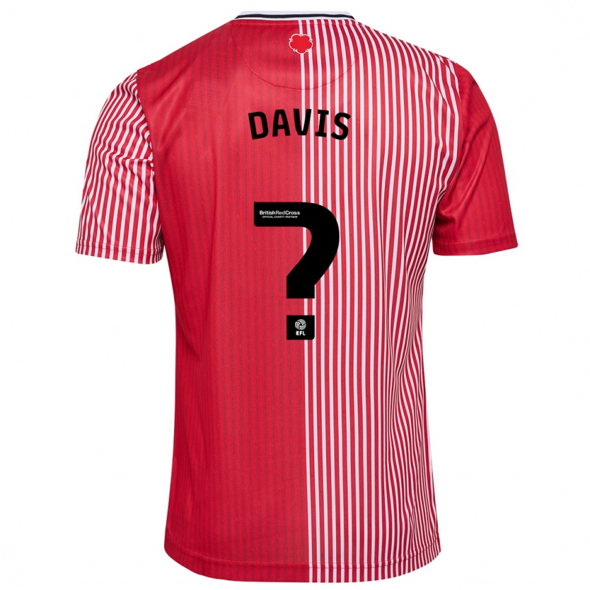 Vaikiškas Sonnie Davis #0 Raudona Namų Marškinėliai 2023/24 T-Shirt