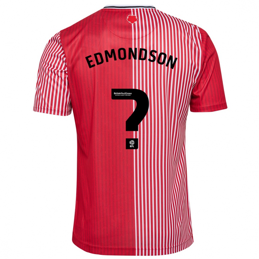 Vaikiškas Tyler Edmondson #0 Raudona Namų Marškinėliai 2023/24 T-Shirt