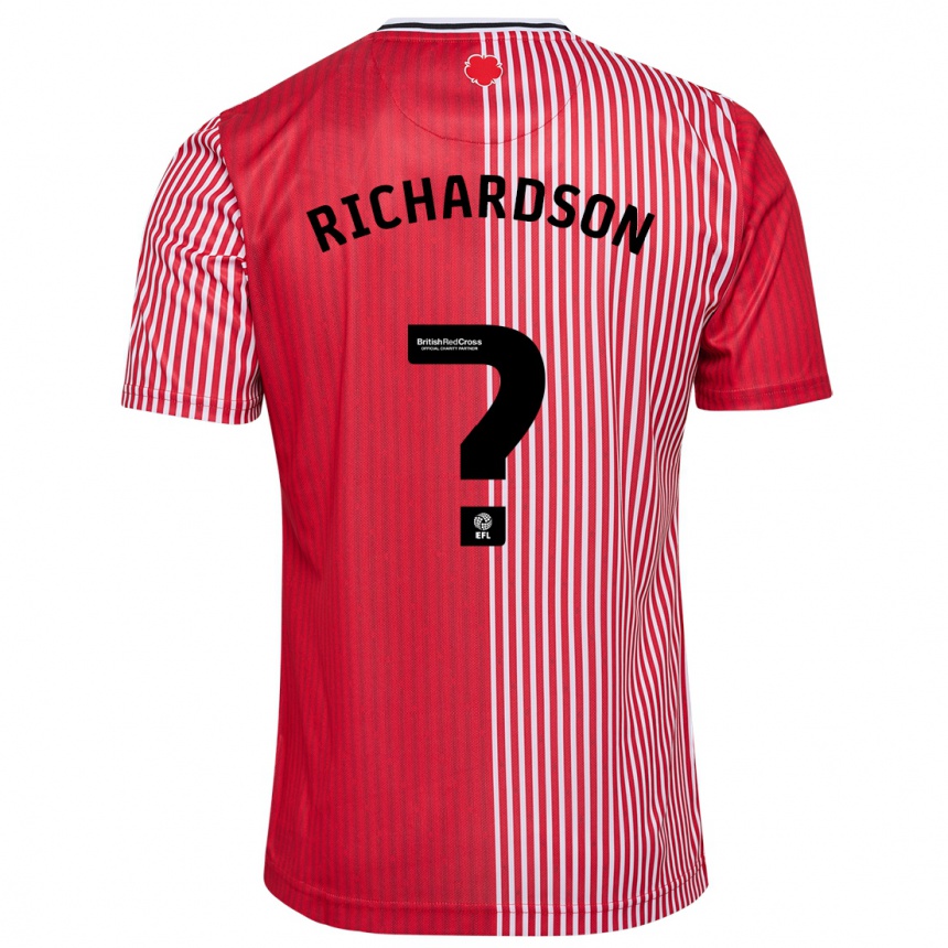 Vaikiškas Cale Richardson #0 Raudona Namų Marškinėliai 2023/24 T-Shirt