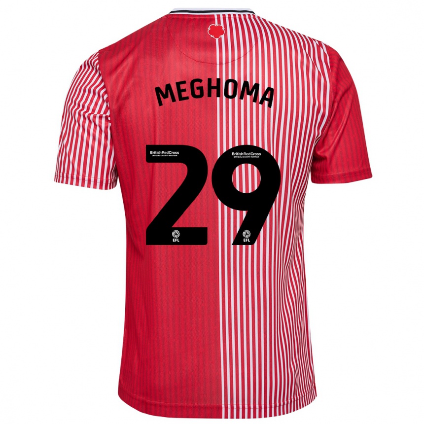 Vaikiškas Jayden Meghoma #29 Raudona Namų Marškinėliai 2023/24 T-Shirt