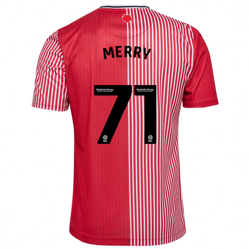 Vaikiškas Will Merry #71 Raudona Namų Marškinėliai 2023/24 T-Shirt