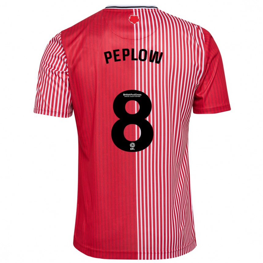 Vaikiškas Chloe Peplow #8 Raudona Namų Marškinėliai 2023/24 T-Shirt