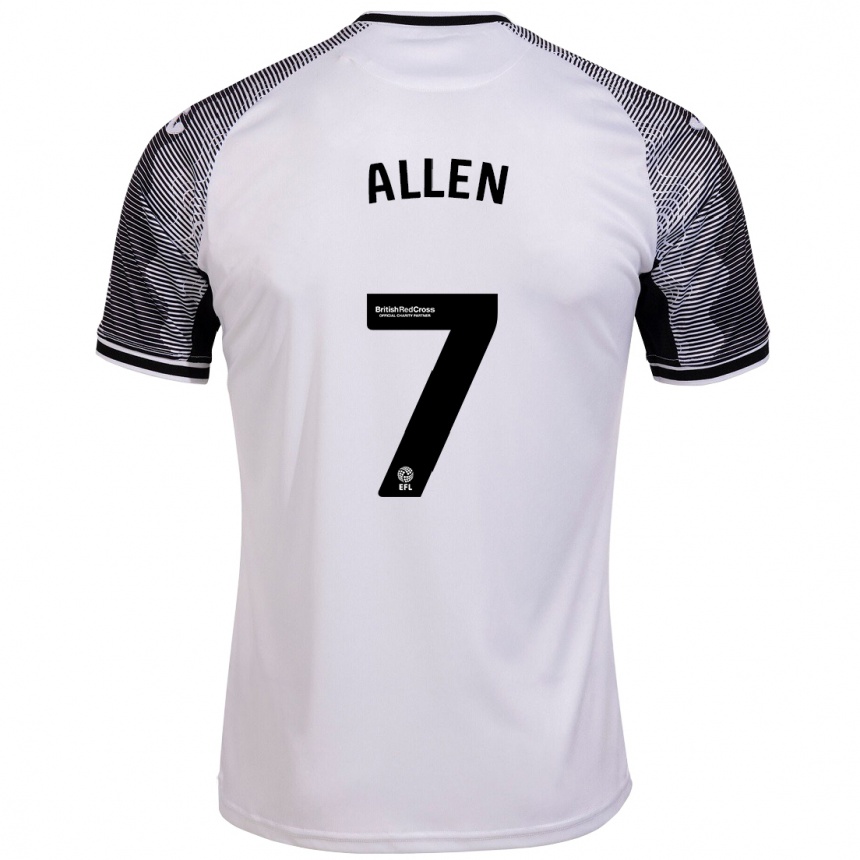 Vaikiškas Joe Allen #7 Baltas Namų Marškinėliai 2023/24 T-Shirt