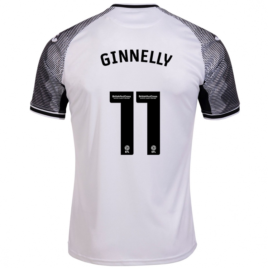 Vaikiškas Josh Ginnelly #11 Baltas Namų Marškinėliai 2023/24 T-Shirt