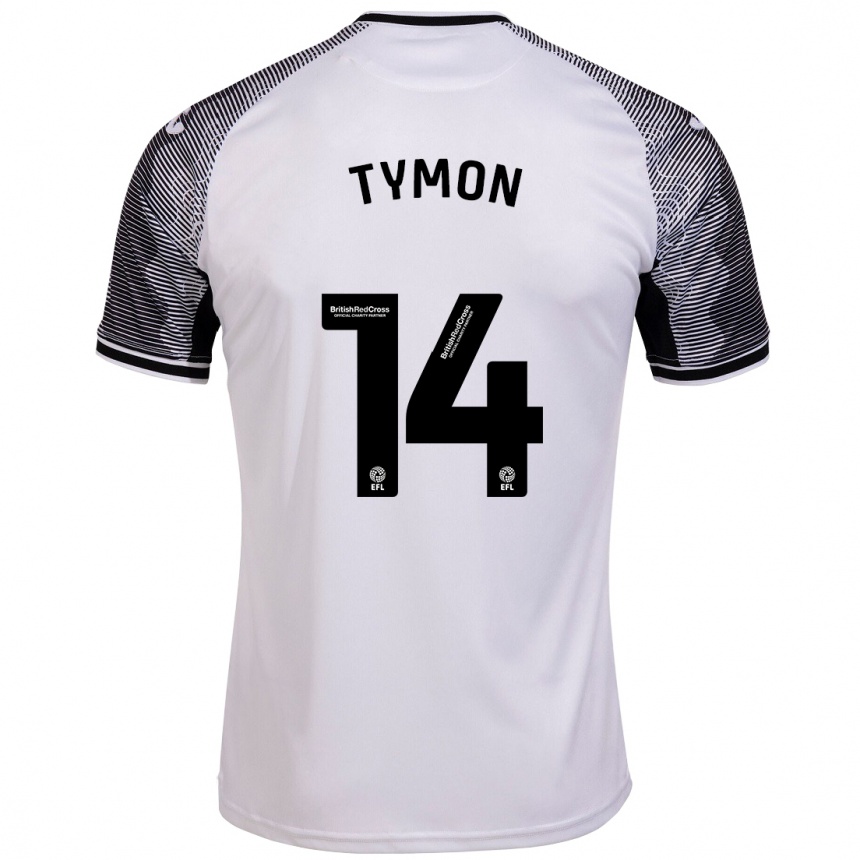 Vaikiškas Josh Tymon #14 Baltas Namų Marškinėliai 2023/24 T-Shirt