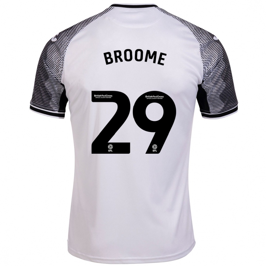 Vaikiškas Nathan Broome #29 Baltas Namų Marškinėliai 2023/24 T-Shirt