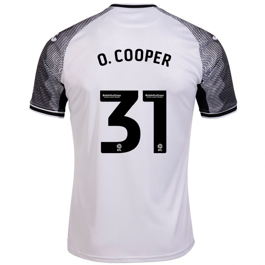 Vaikiškas Oliver Cooper #31 Baltas Namų Marškinėliai 2023/24 T-Shirt