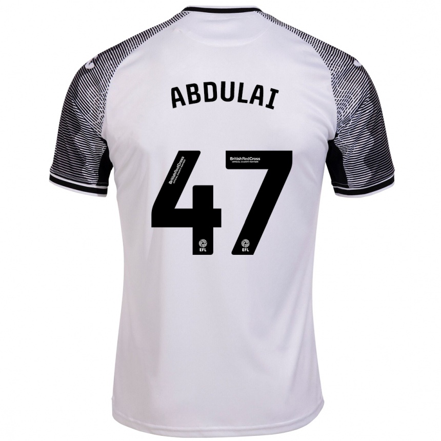 Vaikiškas Azeem Abdulai #47 Baltas Namų Marškinėliai 2023/24 T-Shirt