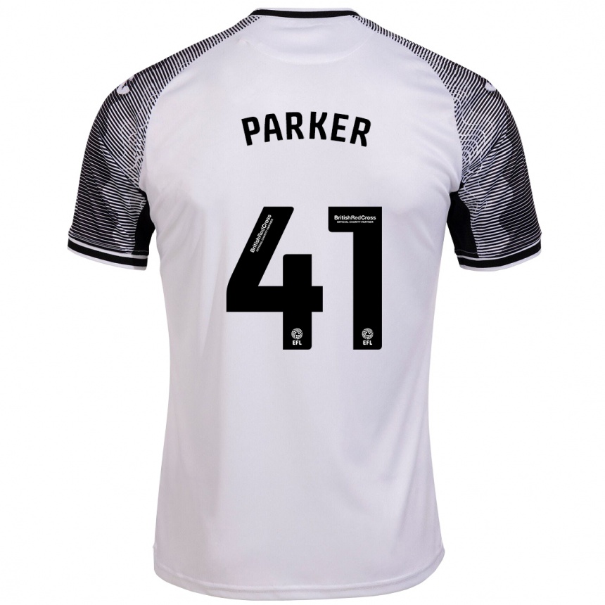 Vaikiškas Sam Parker #41 Baltas Namų Marškinėliai 2023/24 T-Shirt