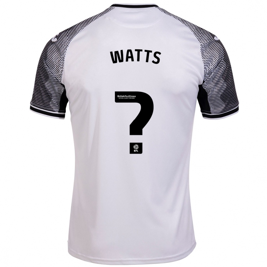 Vaikiškas Evan Watts #0 Baltas Namų Marškinėliai 2023/24 T-Shirt