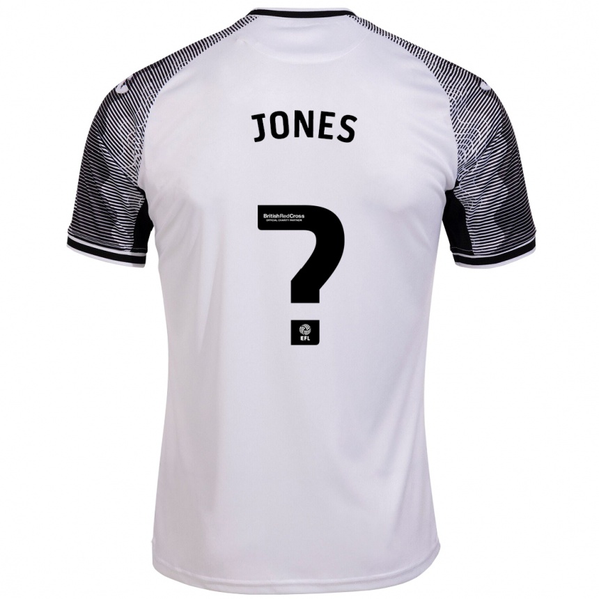 Vaikiškas Iestyn Jones #0 Baltas Namų Marškinėliai 2023/24 T-Shirt