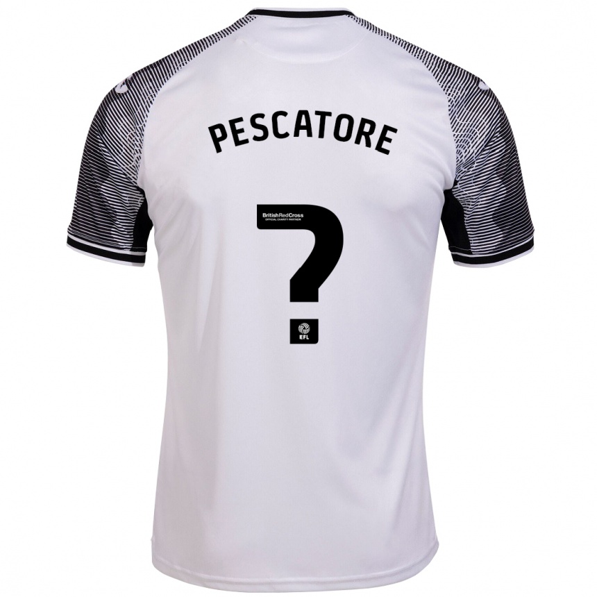 Vaikiškas Josh Pescatore #0 Baltas Namų Marškinėliai 2023/24 T-Shirt