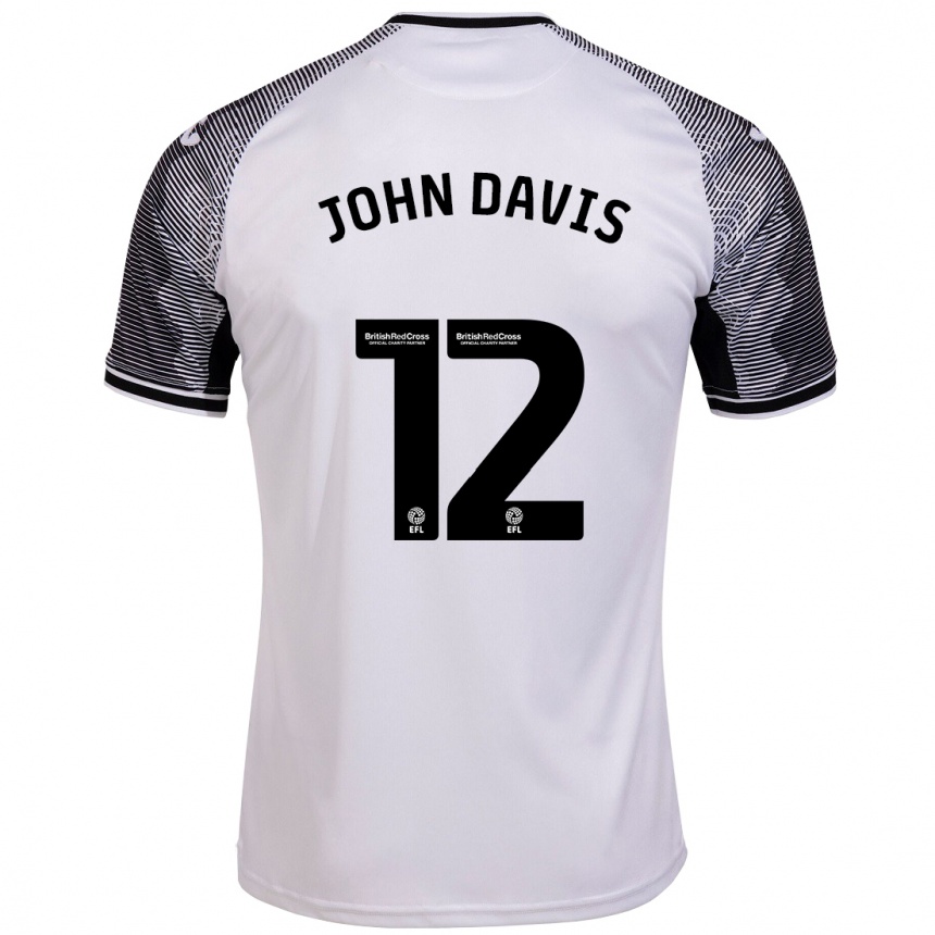 Vaikiškas Stacey John-Davis #12 Baltas Namų Marškinėliai 2023/24 T-Shirt