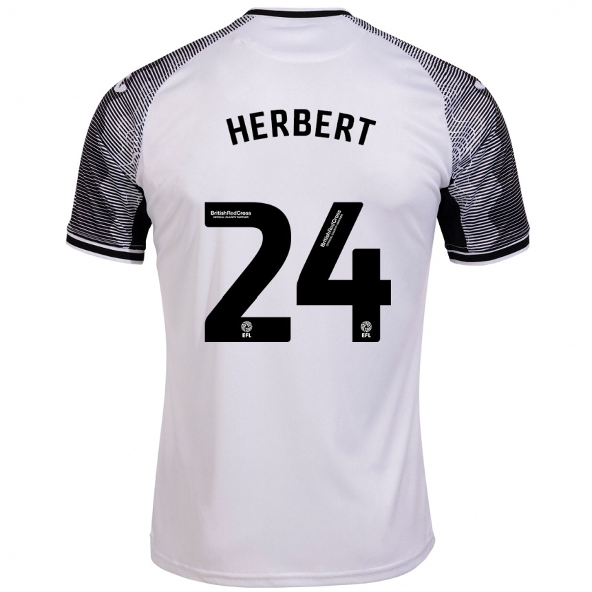 Vaikiškas Chelsea Herbert #24 Baltas Namų Marškinėliai 2023/24 T-Shirt