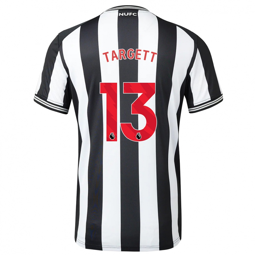 Vaikiškas Matt Targett #13 Juoda Balta Namų Marškinėliai 2023/24 T-Shirt