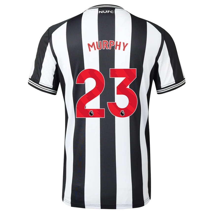 Vaikiškas Jacob Murphy #23 Juoda Balta Namų Marškinėliai 2023/24 T-Shirt