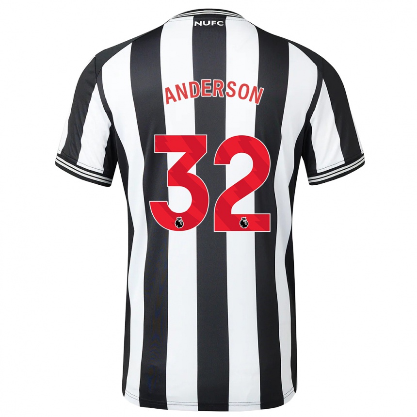 Vaikiškas Elliot Anderson #32 Juoda Balta Namų Marškinėliai 2023/24 T-Shirt