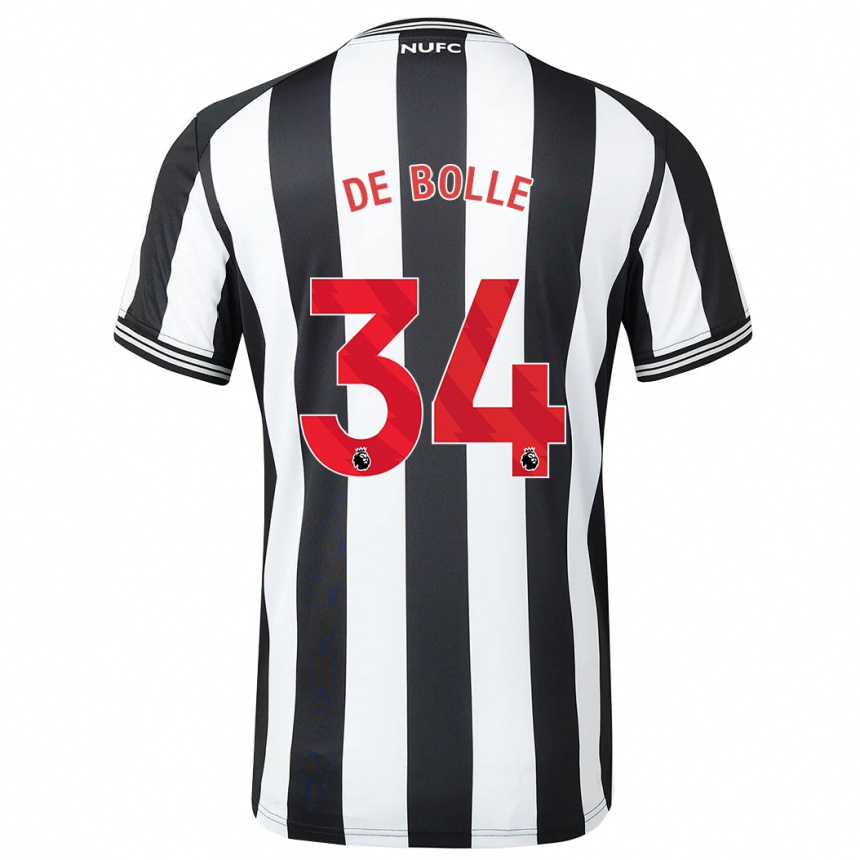 Vaikiškas Lucas De Bolle #34 Juoda Balta Namų Marškinėliai 2023/24 T-Shirt