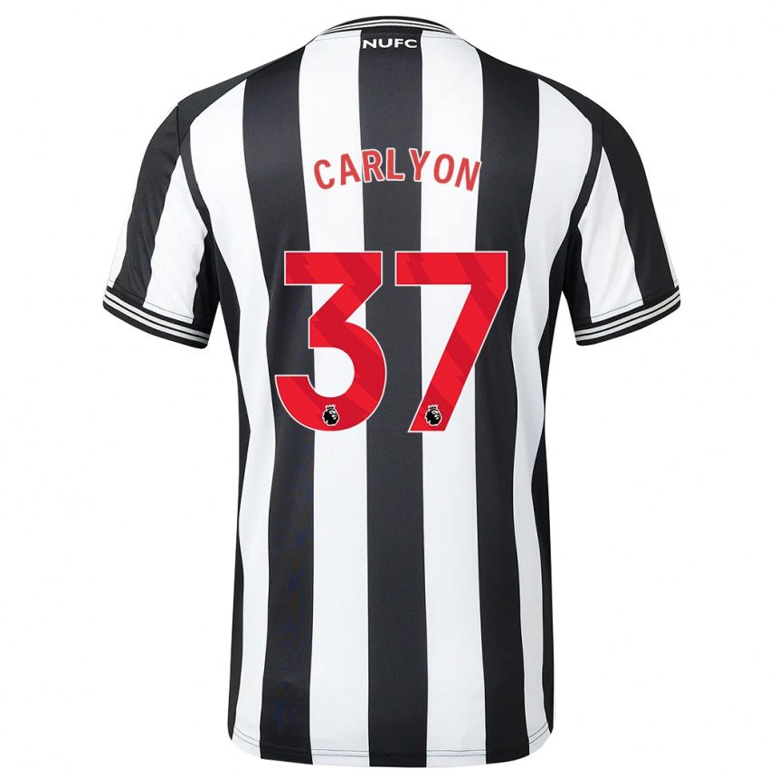 Vaikiškas Nathan Carlyon #37 Juoda Balta Namų Marškinėliai 2023/24 T-Shirt