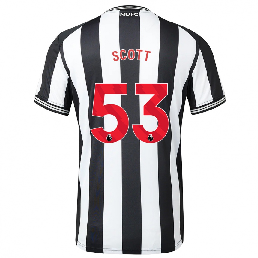 Vaikiškas Joshua Scott #53 Juoda Balta Namų Marškinėliai 2023/24 T-Shirt