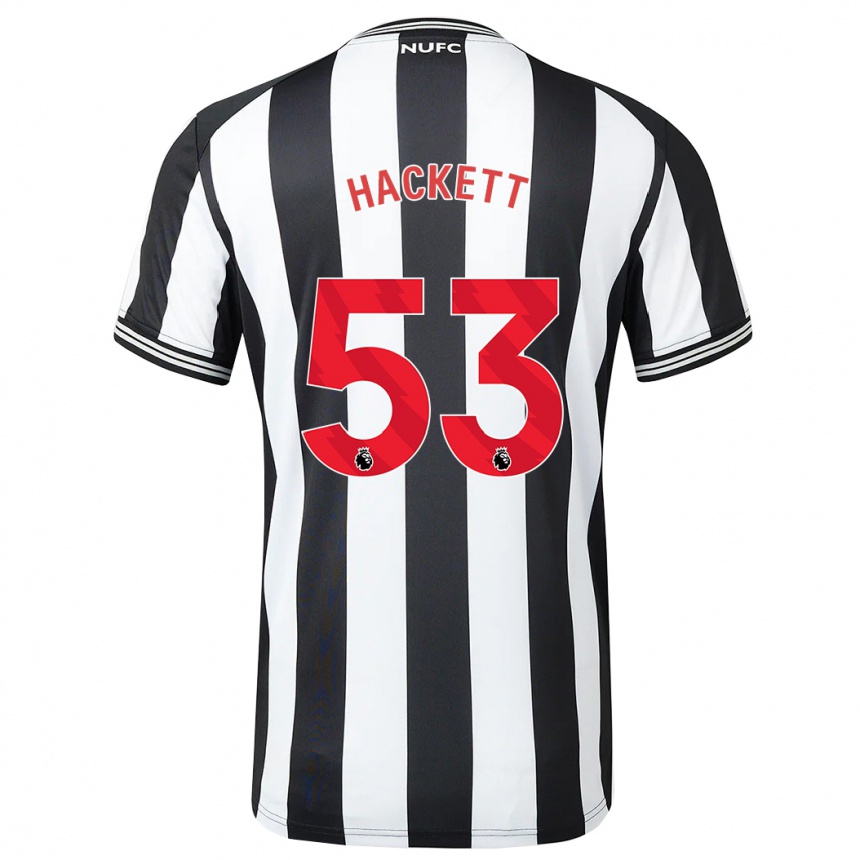 Vaikiškas Jordan Hackett #53 Juoda Balta Namų Marškinėliai 2023/24 T-Shirt