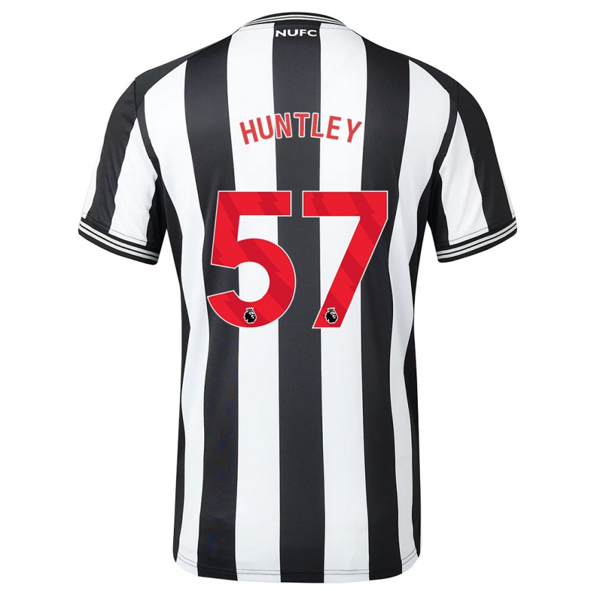 Vaikiškas James Huntley #57 Juoda Balta Namų Marškinėliai 2023/24 T-Shirt