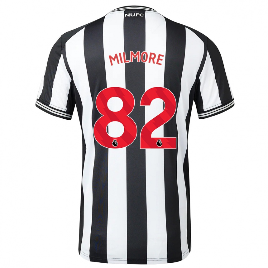 Vaikiškas Carter Milmore #82 Juoda Balta Namų Marškinėliai 2023/24 T-Shirt