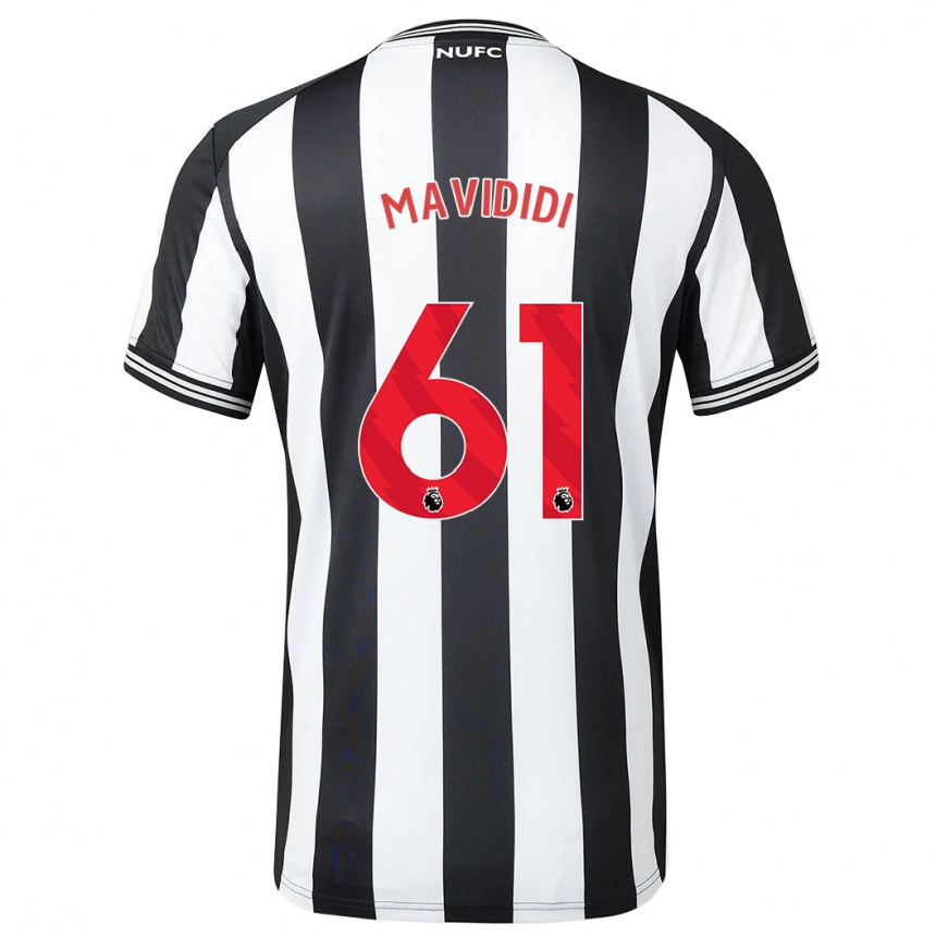 Vaikiškas Shaun Mavididi #61 Juoda Balta Namų Marškinėliai 2023/24 T-Shirt